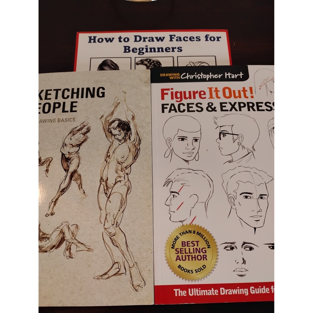 Christopher Hart Figure It Out Faces &Expressions Sketching People 3 Book Bundle